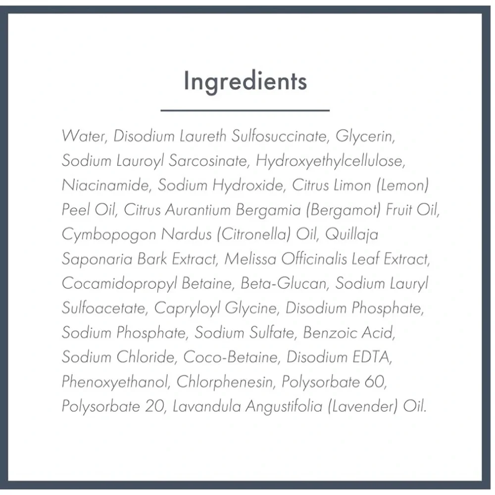 Tailorford Face Wash Hydrating Facial Cleanser with Niacinamide and Beta Glucan